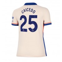 Camisa de Futebol Chelsea Moises Caicedo #25 Equipamento Secundário Mulheres 2024-25 Manga Curta